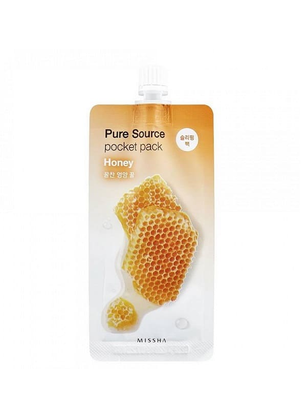 masca-de-noapte-pentru-elasticitate-cu-miere-pocket-pack-10ml-missha.jpg MISSHA Pure Source Pocket Pack Honey - Image 1