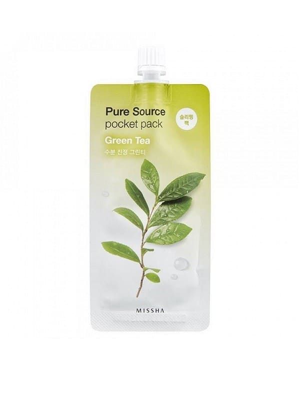 masca-de-noapte-relaxanta-cu-ceai-verde-pocket-pack-10ml-missha.jpg MISSHA Pure Source Pocket Pack Green Tea - Image 1