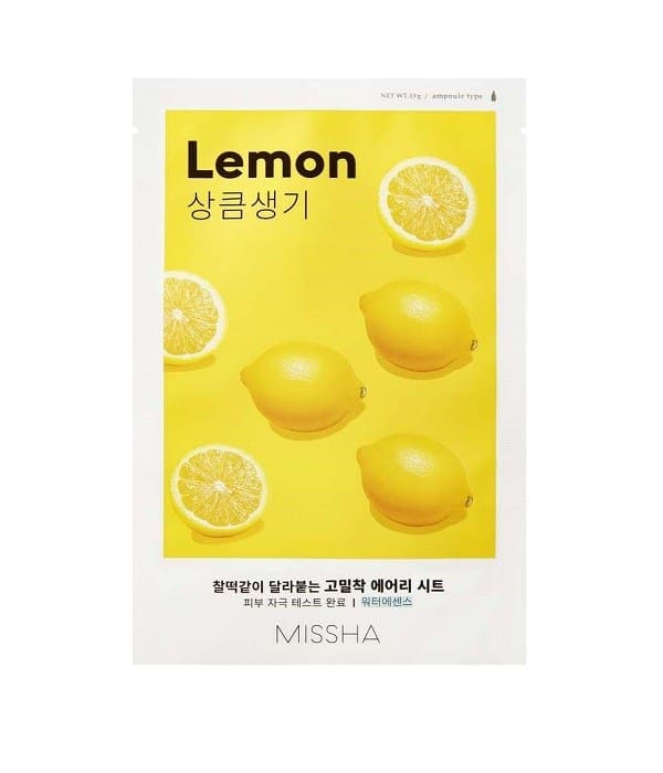 masca-pentru-ten-radiant-cu-extract-de-lamaie-airy-fit-19g-missha.jpg MISSHA Airy Fit Sheet Mask Lemon - Image 1